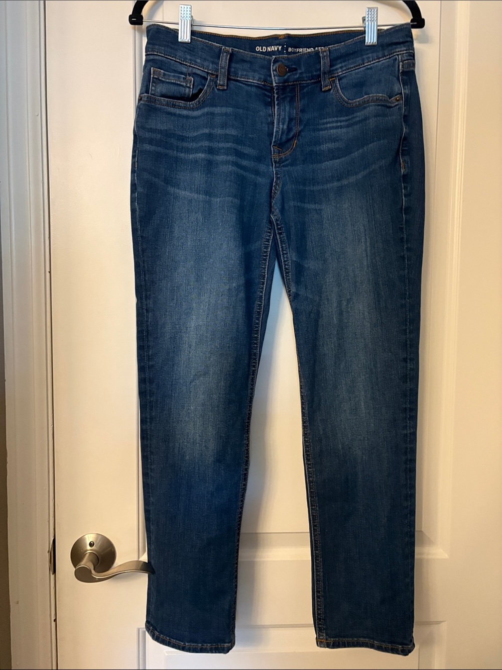 Old Navy Women's Medium Blue Boyfriend Straight Leg Jeans